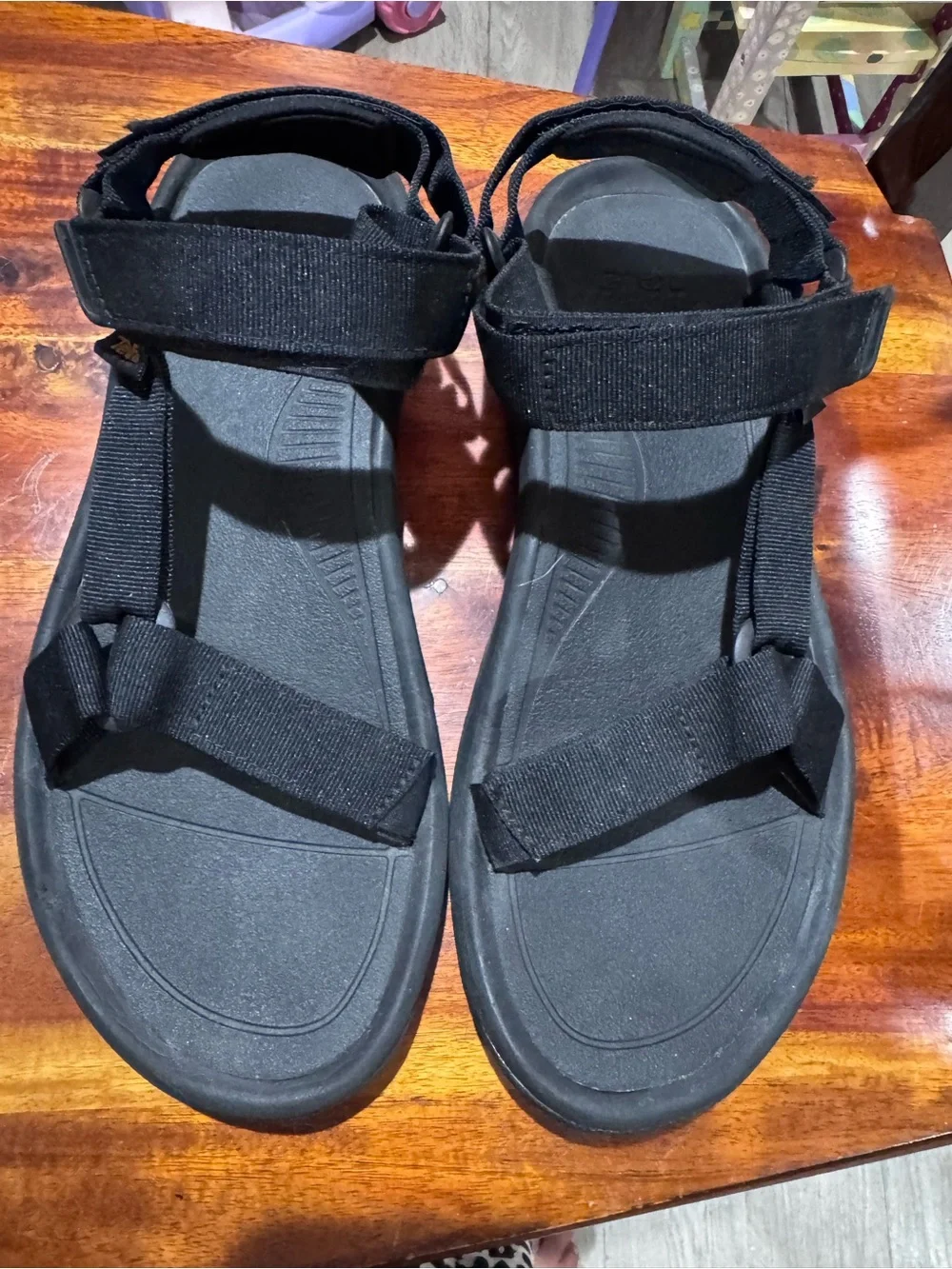Teva Black Adjustable Strap Sport Sandals